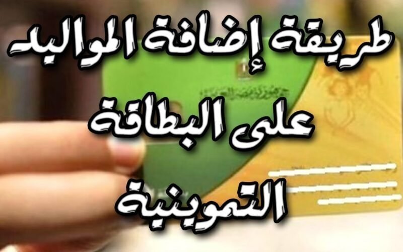 طريقة اضافة المواليد على بطاقة التموين