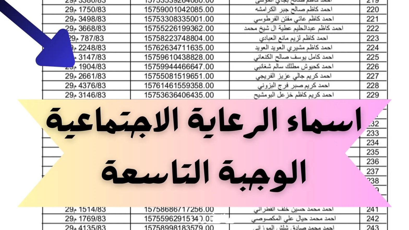 اسماء الرعاية الاجتماعية الوجبة الأخيرة